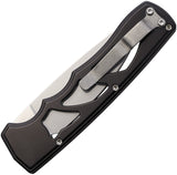 Piranha Knives Automatic MagnaRaptor Knife Button Lock Black Aluminum MagnaCut Blade CP25BK