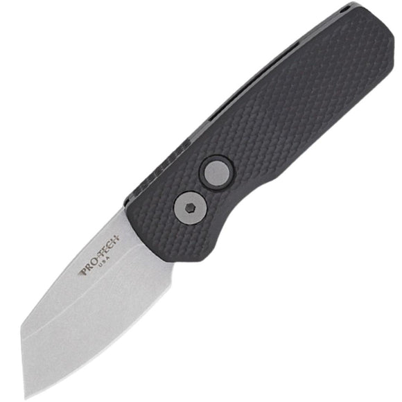 Pro-Tech Automatic Runt 5 Knife Button Lock Black Aluminum Magnacut Blade R5405