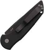 Pro Tech Automatic TR3 Knife Button Lock Black Aluminum 154CM Drop Pt Blade T3103