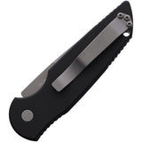 Pro Tech Automatic TR3 Knife Button Lock Black Aluminum 154CM Drop Pt Blade KTR3