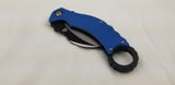 QSP Eagle Blue Folding Hawkbill Karambit Knife 120d
