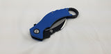 QSP Eagle Blue Folding Hawkbill Karambit Knife 120d