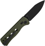 QSP Knife Canary Glyde Lock OD Green G10 Folding Black 14C28N Pocket Knife 150GLB2