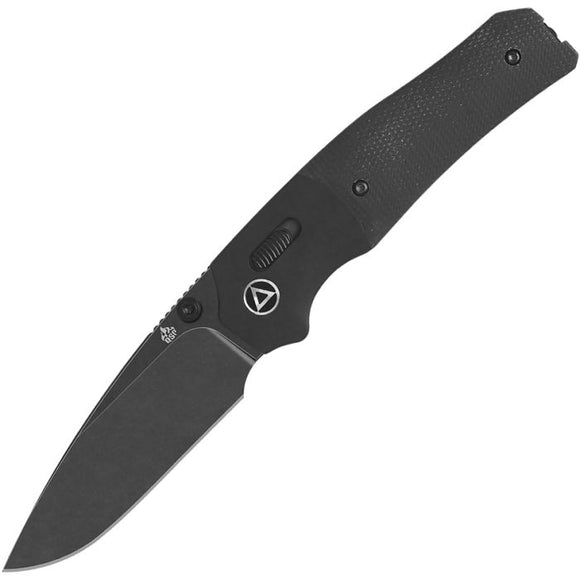 QSP Knife Vault Glyde Lock Blackout Micarta Folding 14C28N Pocket Knife 157A2