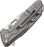 Reate Knives T1000-V2 Button Framelock Gray Titanium Folding M390 Pocket Knife 161