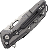 Reate Knives T1000-V2 Button Framelock Gray Titanium & Zirconium Folding M390 Pocket Knife 162