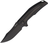 Reate Knives Jack Jr Framelock Blackout Aluminum & Carbon Fiber Folding S30V Knife 199