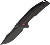 Reate Knives Jack Jr Framelock Blackout Aluminum & Carbon Fiber Folding S30V Knife 200