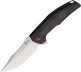 Reate Knives Jack Jr Framelock Black Aluminum & Carbon Fiber Folding S30V Pocket Knife 201