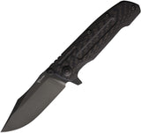 Reate Knives 9D-V2 Framelock Carbon Fiber & Black Titanium Folding 154CM Pocket Knife 205
