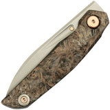 Reate Knives VK-Anub Framelock Carbon Fiber & Titanium Folding Elmax Pocket Knife 214