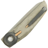 Reate Knives VK-Tron Detent Action Lock Dark Stonewash Titanium Folding M390 Knife 216