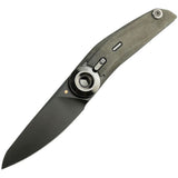 Reate Knives VK-Tron Detent Action Lock Black Titanium Folding M390 Knife 217