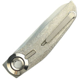 Reate Knives VK-Tron Detent Action Lock Crystallized Silver Titanium Folding M390 Knife 218