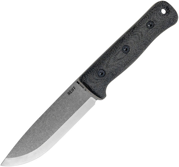 Reiff Knives S5 Black Micarta CPM-3V Carbon Steel Fixed Blade Knife S5021BCML
