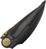 Rike Knife Predator B Framelock Black Titanium Folding Bohler M390 Pocket Knife 140122