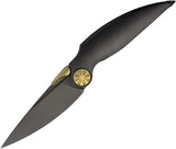 Rike Knife Predator B Framelock Black Titanium Folding Bohler M390 Pocket Knife 140122