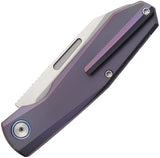 REMETTE Squirrel Slip Joint Purple Titanium Folding Bohler M390 Pocket Knife TDPC