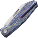 REMETTE Squirrel Slip Joint Lightning Strike Titanium Folding Bohler M390 Pocket Knife TDPV