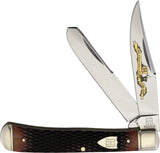 Rough Ryder 30th Anniversary Trapper Brown Bone Folding Stainless Pocket Knife 2625