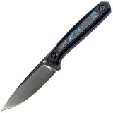 Real Steel Dex Apex Black G10 & Blue Carbon Fiber Bohler M390 Fixed Blade Knife 3501FB