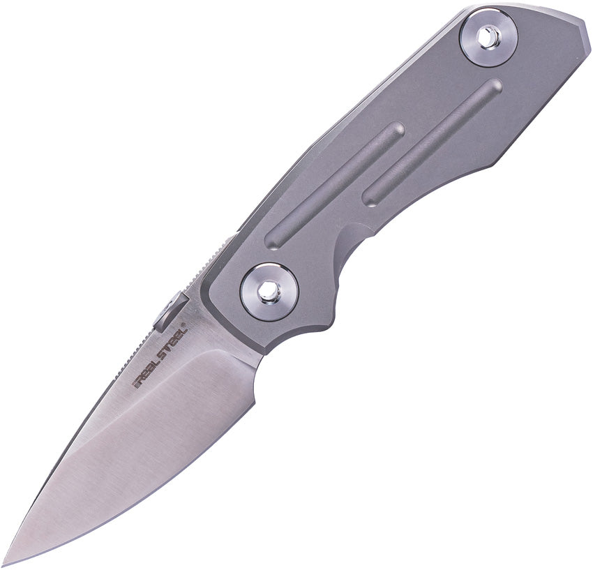 fura gear Real Steel Delta 2600 Framelock Gray Titanium Folding S35VN Pocket Kni –  Atlantic Knife Company