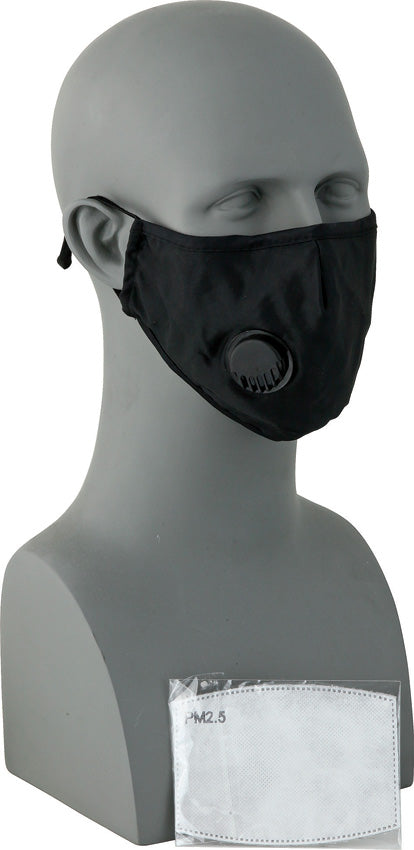 Real Steel Black One Size Cloth Mask with Filter KZ1201