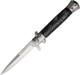 Ruko Shark Linerlock A/O Black Swirl Folding 420A Stainless Pocket Knife 98354