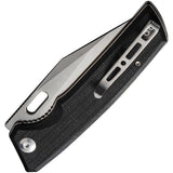 SENCUT GlideStrike Linerlock Black Micarta Folding 9Cr18MoV Pocket Knife 230184