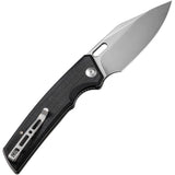 SENCUT GlideStrike Linerlock Black Micarta Folding 9Cr18MoV Pocket Knife 230184