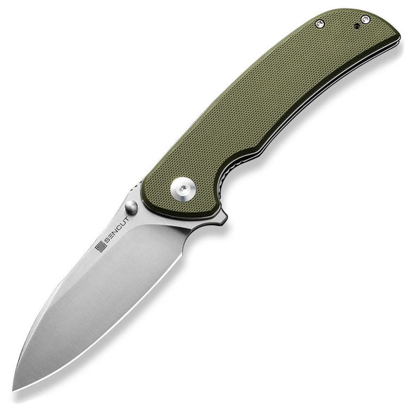 SENCUT Borzam Linerlock OD Green G10 Folding 9Cr18MoV Pocket Knife 230771