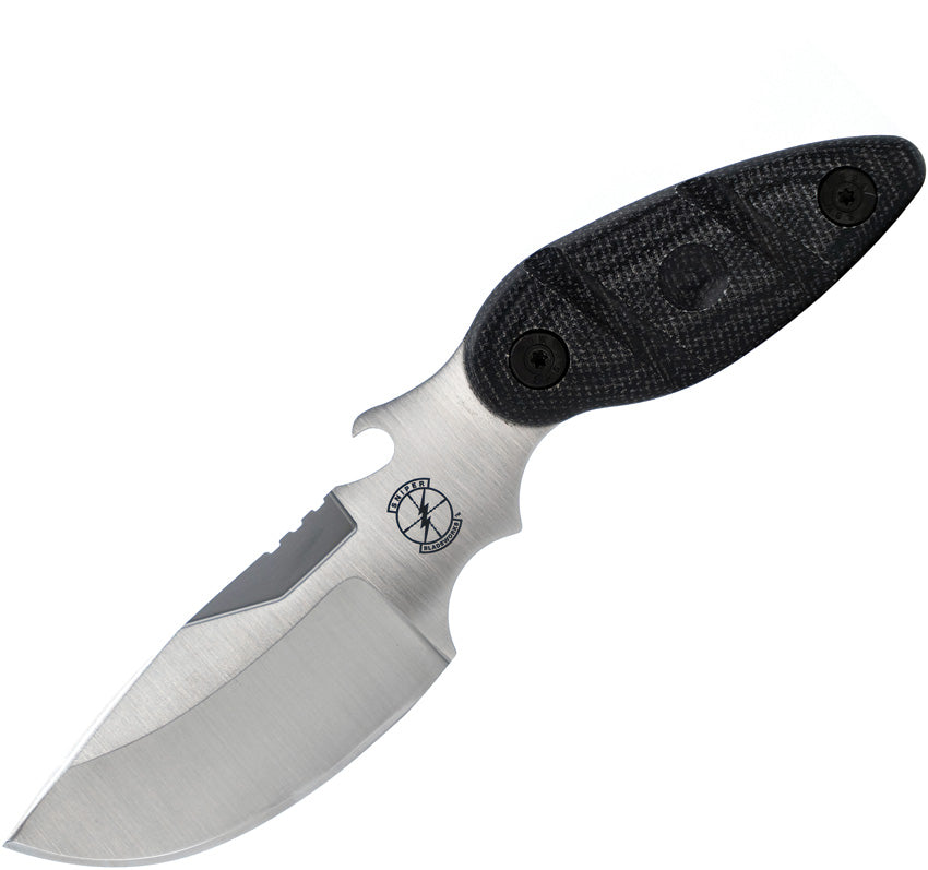 Sniper Bladeworks Skinner Black Micarta SUJ2 Steel Fixed Blade