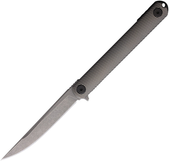 Spartan Blades Nemec Linerlock Gray Titanium Folding S35VN Pocket Knife SFBL12TI