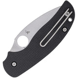 Spyderco Sage 6 Button Compression Lock Black G10 & Carbon Fiber Folding S30V Knife 123CFBCLP