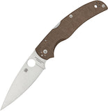 Spyderco Native Chief Lockback Brown Micarta Folding CruWear Pocket Knife 244MPCW