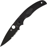 Spyderco Native Chief Lockback Blackout FRN Folding CTS-BD1N Serrated Knife 244PSBBK