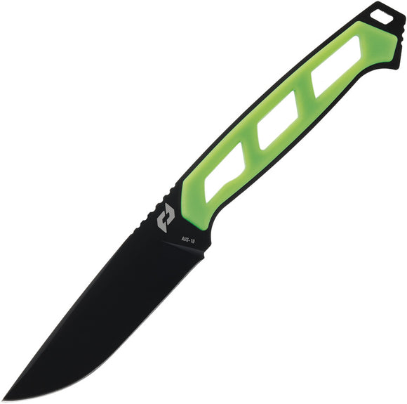 Schrade Isolate Green & Black AUS-8 Stainless Drop Pt Fixed Blade Knife 1159304