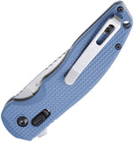 Saffire Stevia Crossbar Lock Blue-Gray FRN Folding 8Cr14MoV Pocket Knife A111302