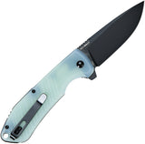Saffire Aria Linerlock A/O Jade G10 Folding 9Cr18MoV Pocket Knife A111503