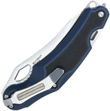Saffire Toolamn Linerlock Black & Blue FRN & TPR Folding 8Cr14MoV Knife A936101
