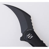 Shieldon Scythe XL Framelock Black Titanium Folding S35VN Pocket Knife DC01P