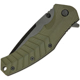 SKIF Knives Griffin Framelock OD Green G10 Folding 9Cr18MoV Steel Pocket Knife 422SEBG