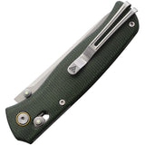 SRM Knives Medal 255L-MG2 Green Micarta Folding 140Cr Pocket Knife 255LMG2