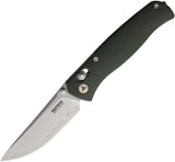 SRM Knives Medal 255L-MG2 Green Micarta Folding 140Cr Pocket Knife 255LMG2