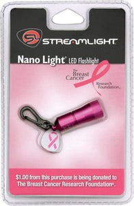 Streamlight Pink Nano Pink 1.5" Aluminum Water Resistant Flashlight 73003