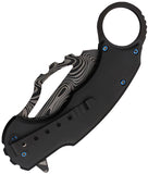 S-TEC Karambit Linerlock A/O Blue Aluminum Folding Pocket Knife 27208BL