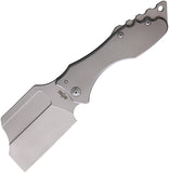 S-TEC Cleaver Framelock Gray Folding Stainless Pocket Knife S020SL