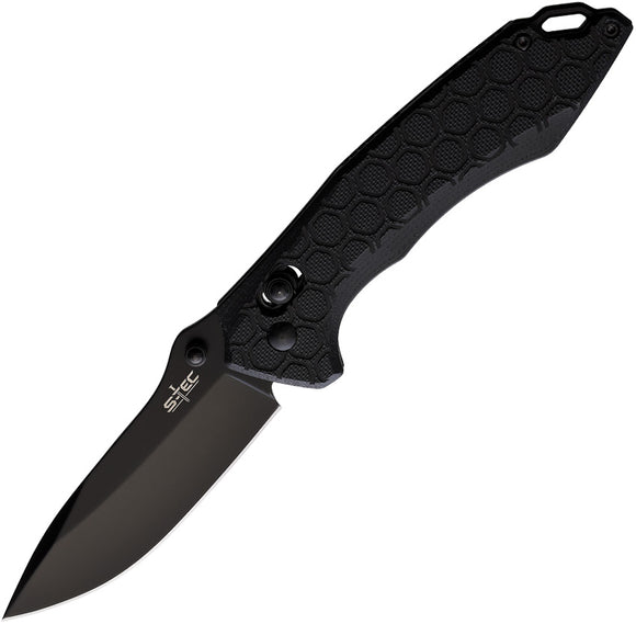 S-TEC Rapid Lock Black G10 Folding Stainless Steel Pocket Knife TS032