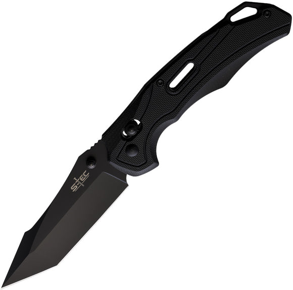 S-TEC Rapid Lock Black G10 Folding Stainless Steel Pocket Knife TS034