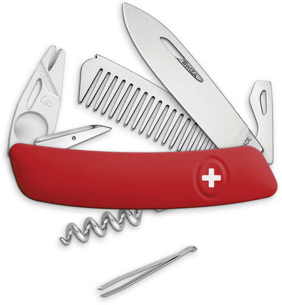 Swiza Pet and Outdoor Red & White Folding Stainless Pocket Knife C0901000